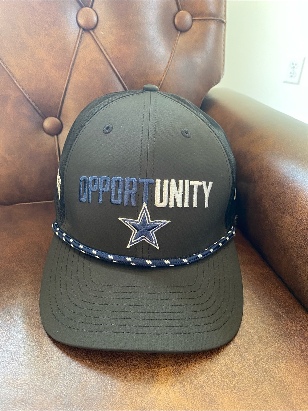 Dallas Cowboys Opportunity Inspire Change Rope Trucker SnapBack Hat Mesh NFL 🏈